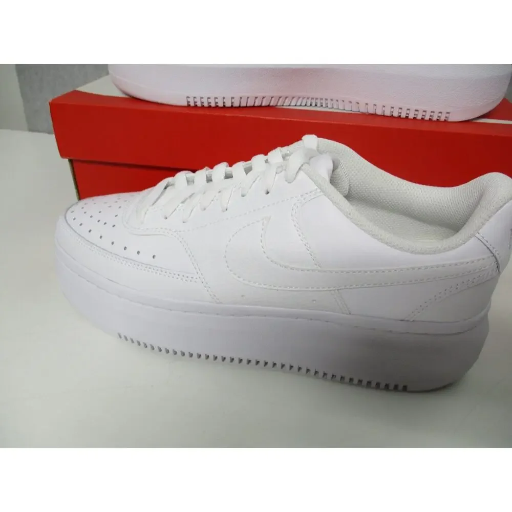 Nike Court Vision Alta Platform White Womens Sz 8.5 Casual Shoes